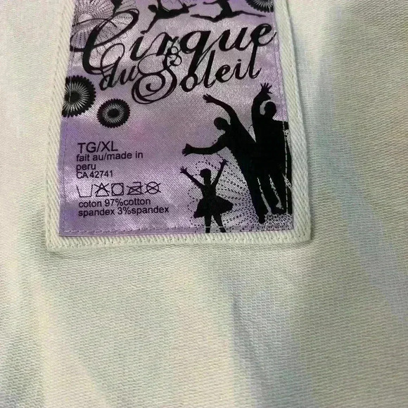 CIRQUE DU SOLEIL Jacket Cream 100% cotton Womens Zipper Ruffle Size XLarge - Picture 7 of 7